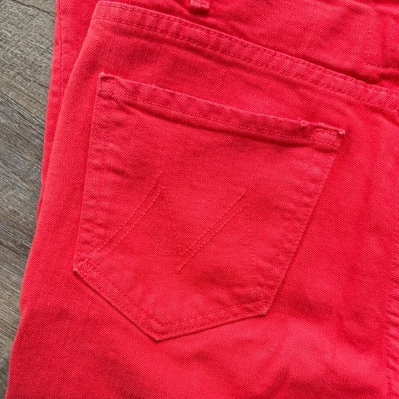 MOTHER  Red Women Jeans - Picture 5 of 8